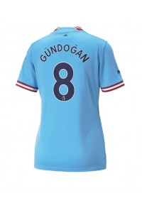 Fotbalové Dres Manchester City Ilkay Gundogan #8 Dámské Domácí Oblečení 2022-23 Krátký Rukáv